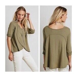 Free People Bonsai Tulip Hem 3/4 Tee